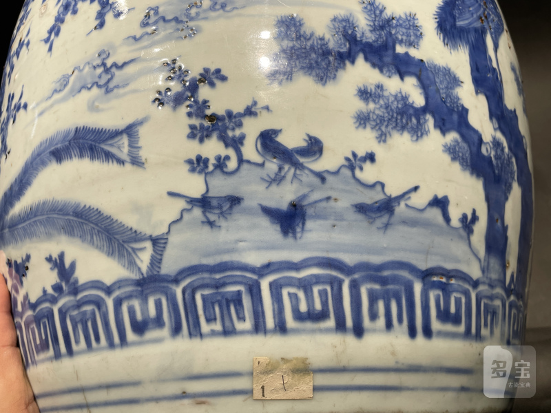 明嘉靖 青花五伦图大缸 - 图14